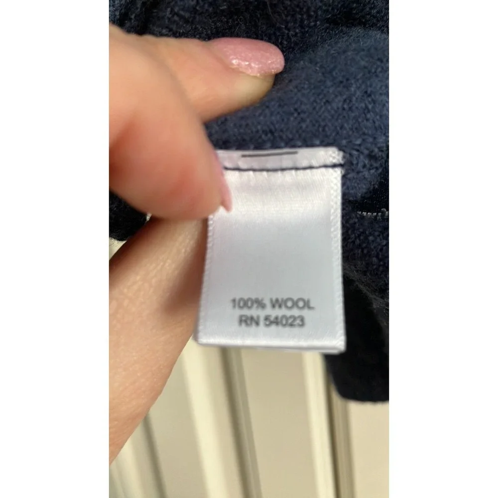 Banana‎ Republic 100% Wool Striped Long Sleeved Crew Neck Sweater Size Large